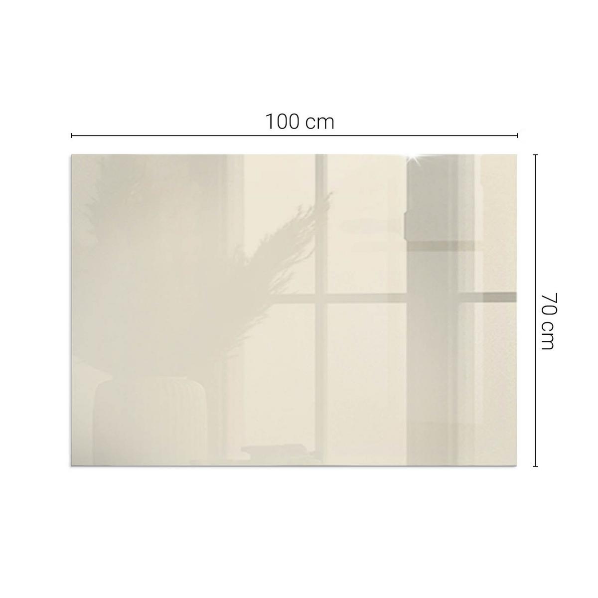 GLASPLATTE für Kamin 100x70 cm - Gelb, Glas (100/70/0.4cm) - TULUP