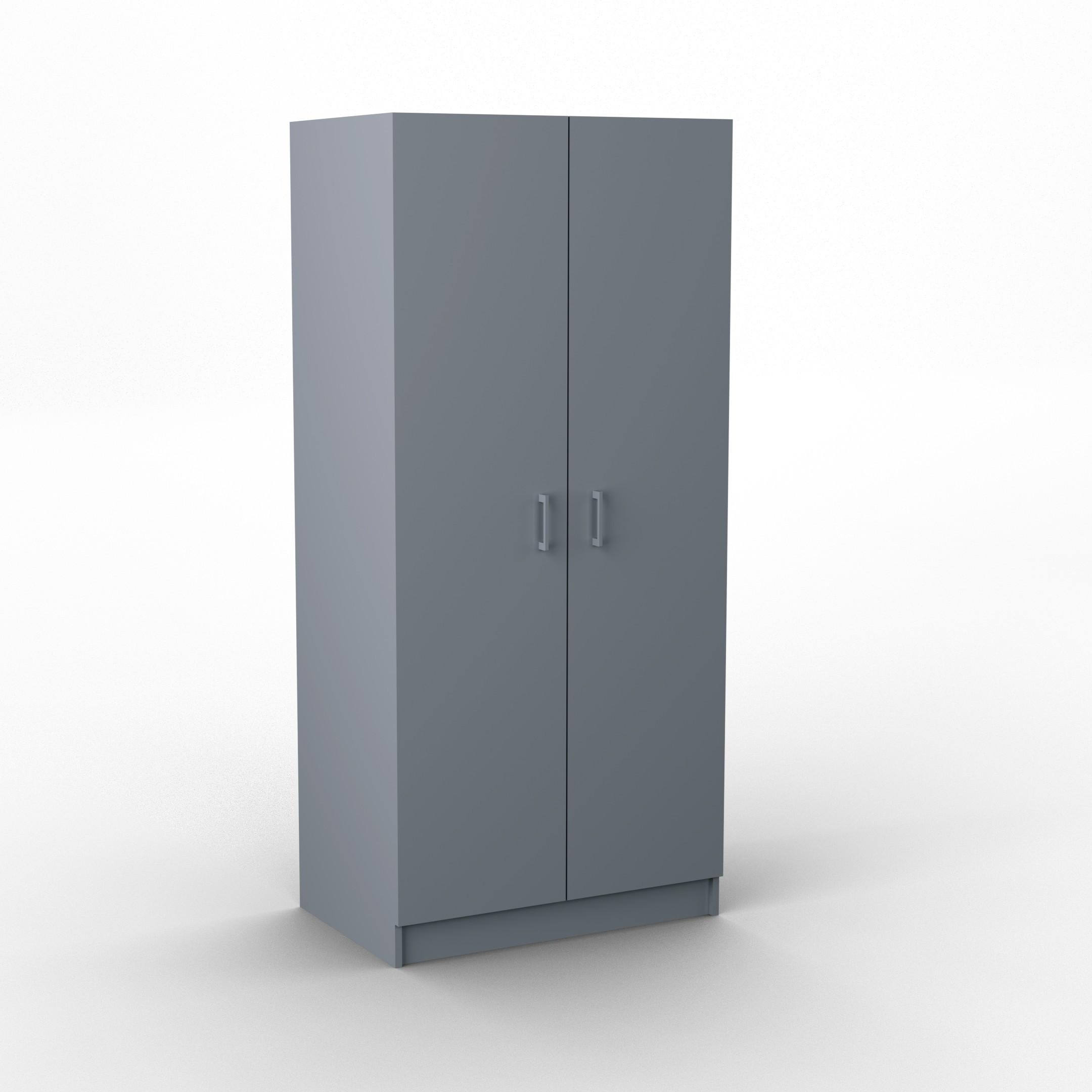 DREHTÜRENSCHRANK PINELLO 81/177/52cm 2-türig Graphitfarben - Graphitfarben, Holzwerkstoff (81/177/52cm) - MASSENO