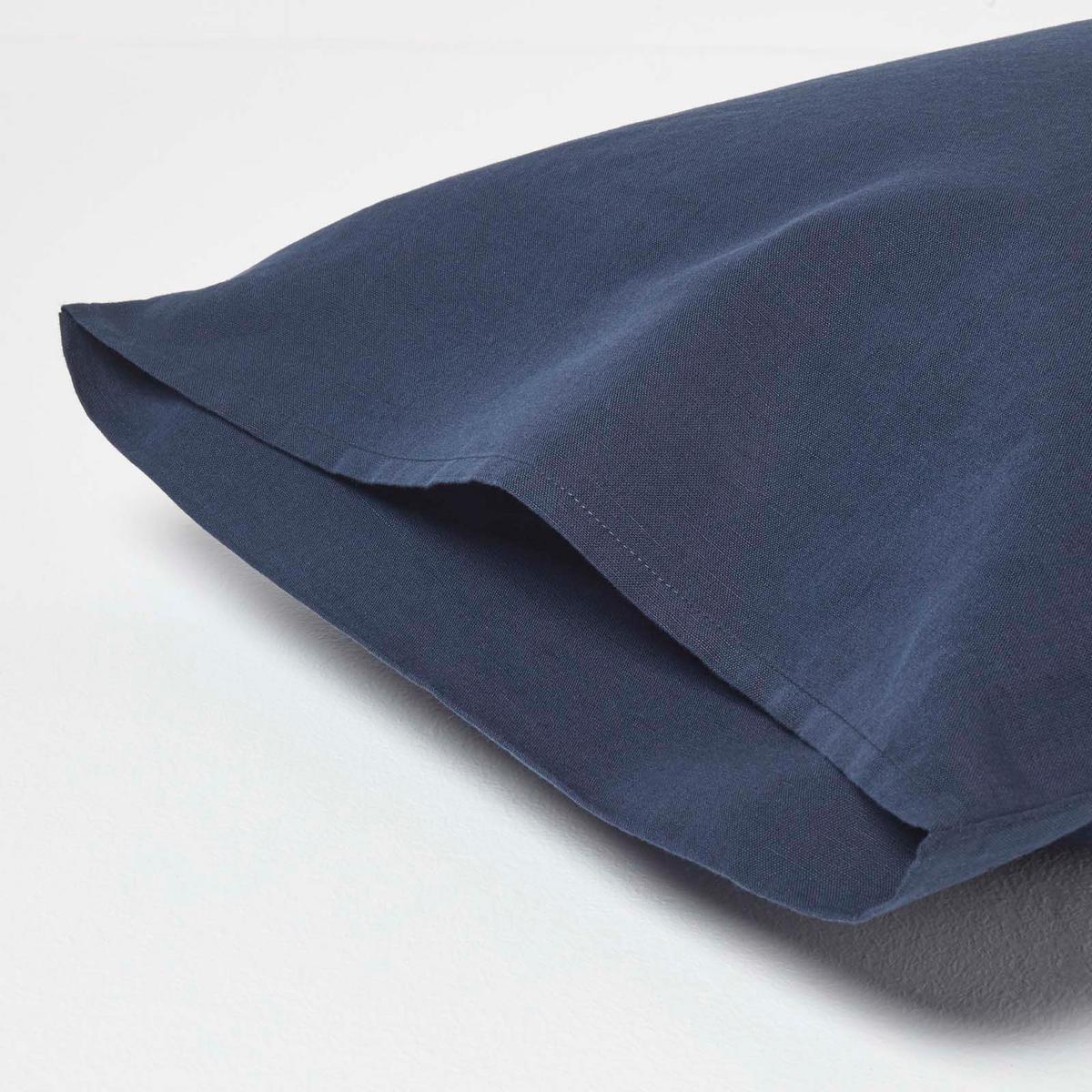 KINDER-KISSENBEZÜGE 2er-Set, Leinen - Dunkelblau, Textil (40/60cm) - Homescapes