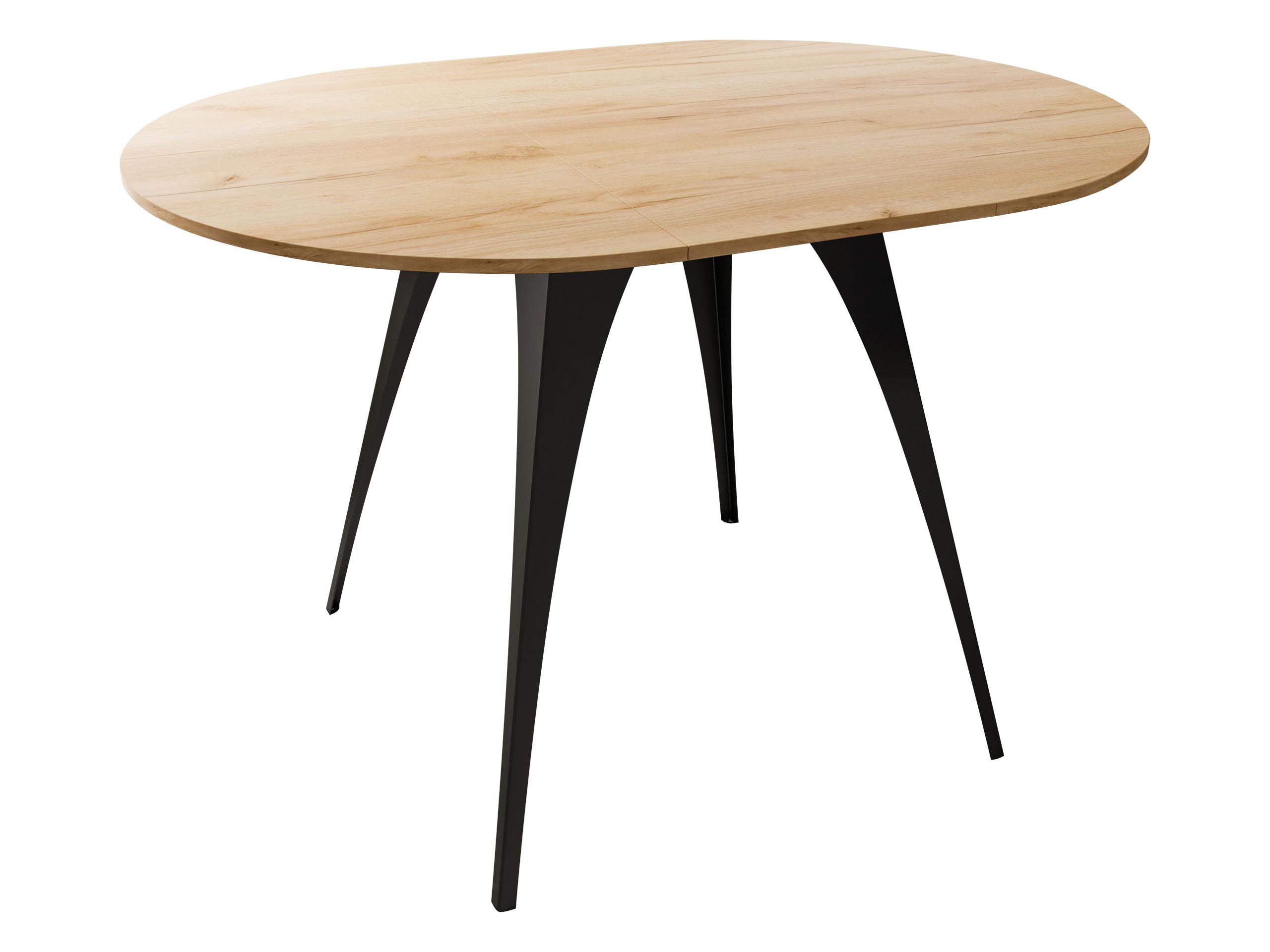 ESSTISCH Carmina 100 - Eichefarben/Schwarz, Holzwerkstoff/Metall (100/100/76cm) - MIRJAN24