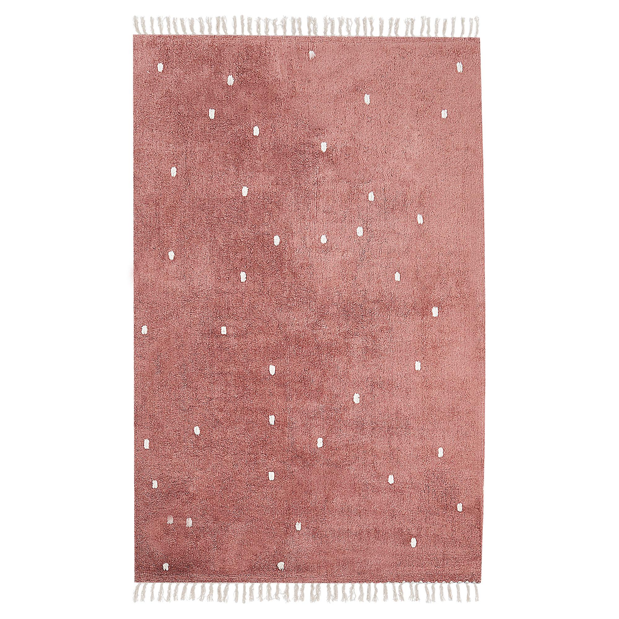 KURZFLOR-TEPPICH Rot 140/200 cm Astaf - Rot, Textil (140/200cm) - Beliani