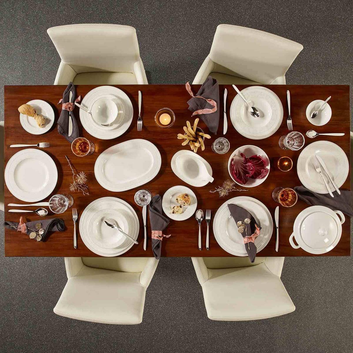 BASIC-SET Gray Pearl weiß 6-tlg. - Weiß, Keramik (2/2/2cm) - Villeroy & Boch