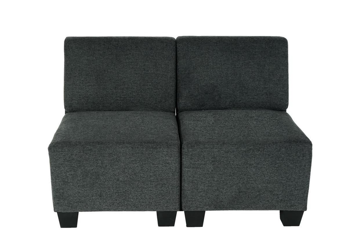 2-SITZER SOFA COUCH MODULAR Anthrazit - Anthrazit, Textil (114/76/72cm) - MCW