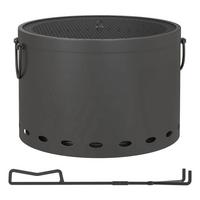 FEUERSCHALE, Metall, Dunkelgrau - Dunkelgrau, Metall (38/27/38cm) - Outsunny