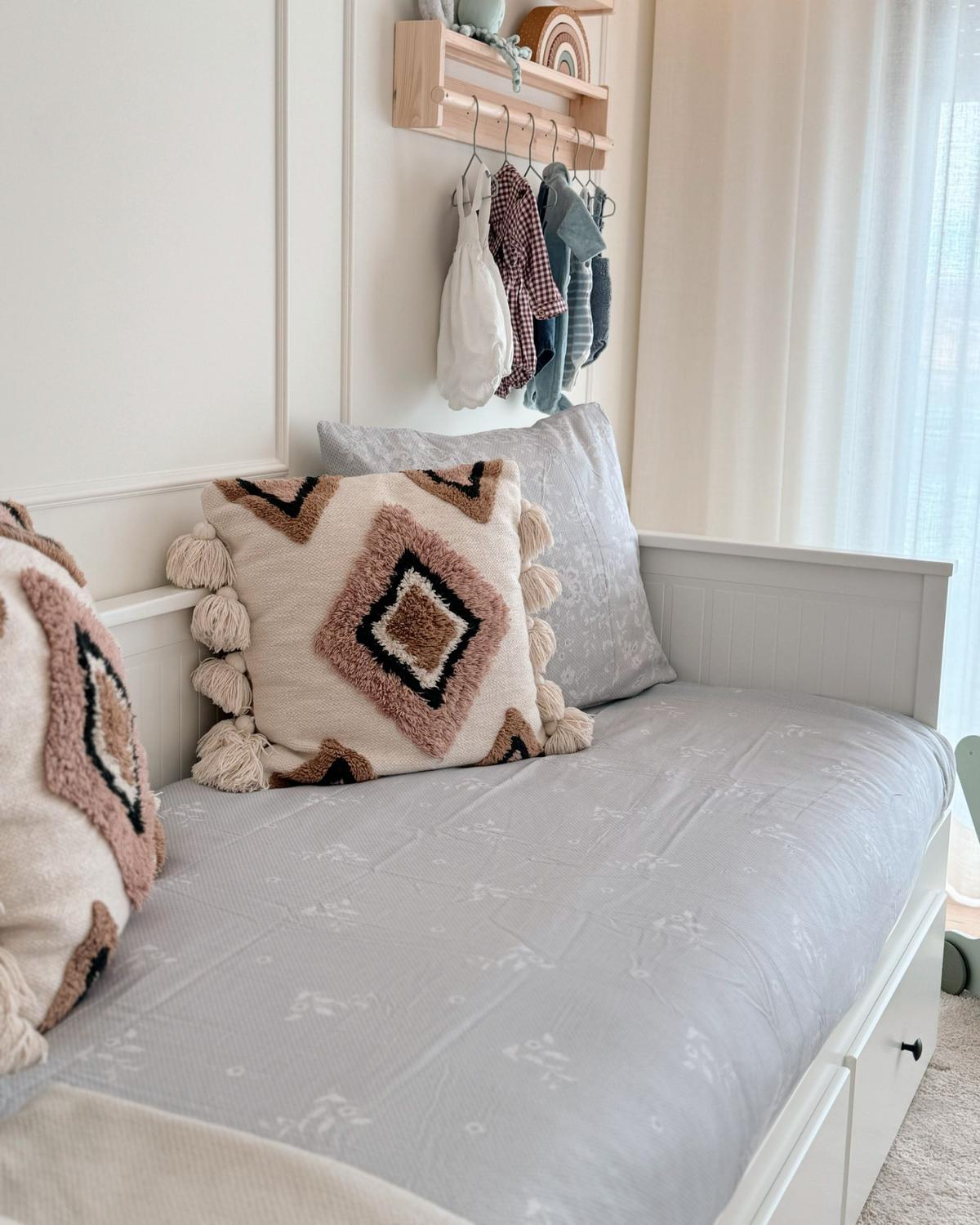 BETTWÄSCHE SET Morningside 200x220 cm - Grau, Textil (200/220cm) - Beliani