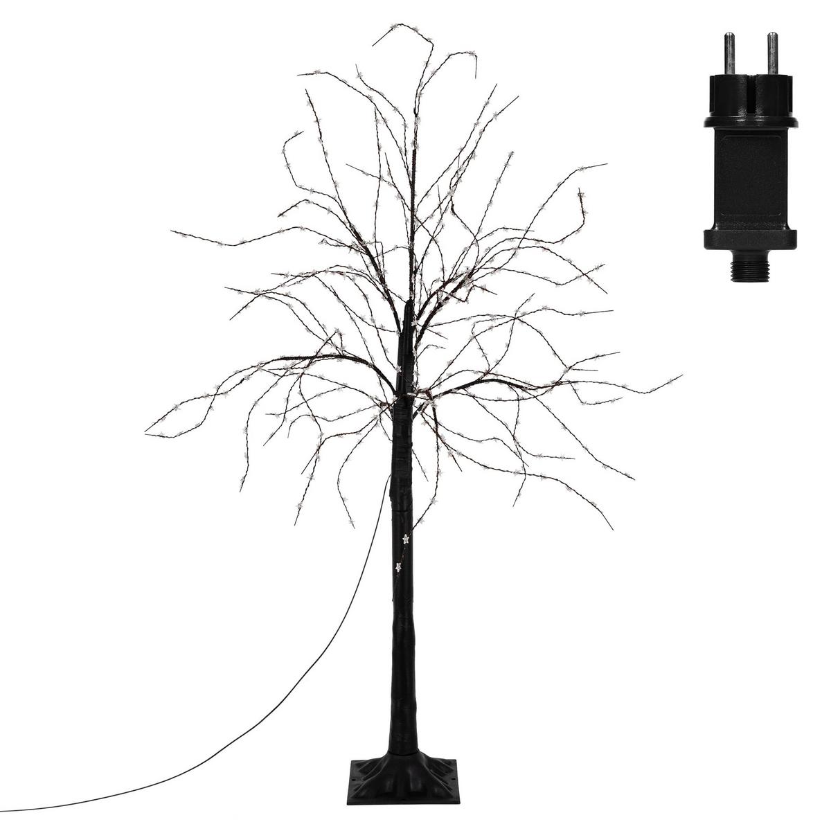 LED-BAUM 120 cm mit 480 warmweißen LEDs Flexibel Zweige Außen IP44 - Schwarz, Kunststoff (90/120/90cm) - ECD-Germany