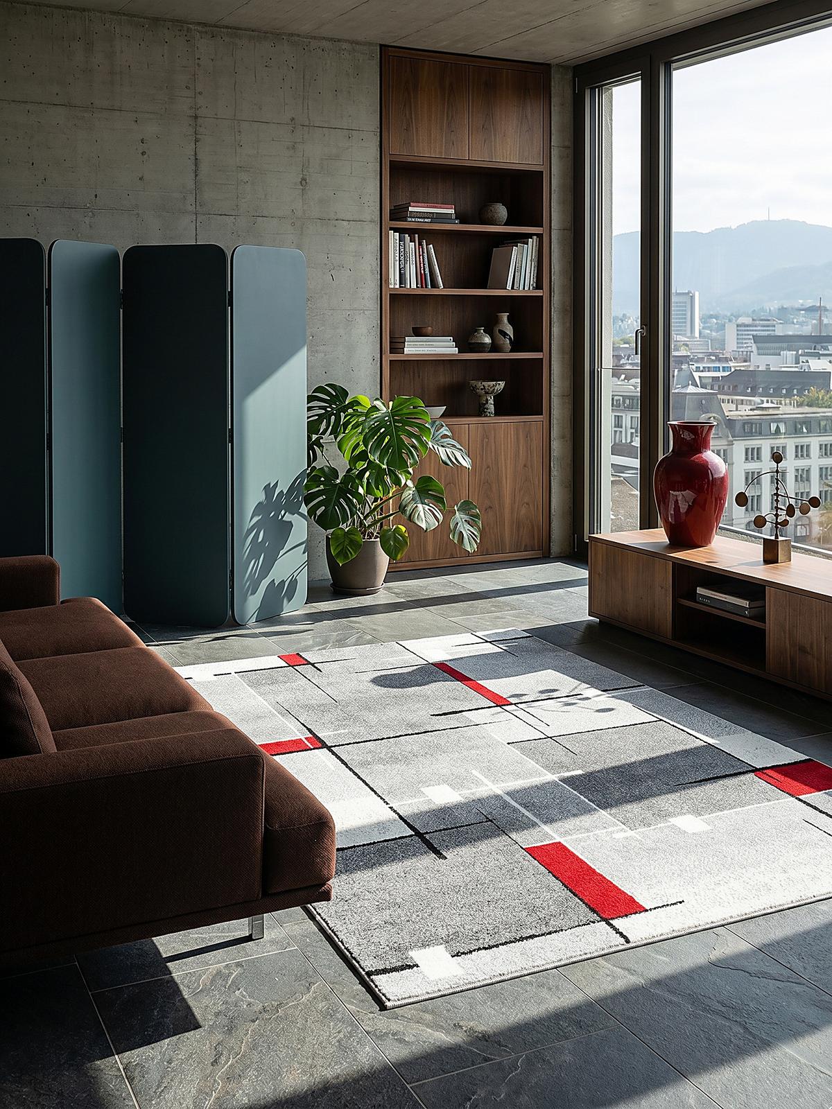 TEPPICH Niederflor Patchwork THUR Polypropylen Grau 80 x 140 cm - Grau, Textil (140/200cm) - KADIMA DESIGN