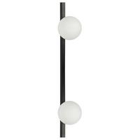 WANDLEUCHTE Isabella 17/15/85 cm - Schwarz, Glas (15/85/17cm) - Beliani