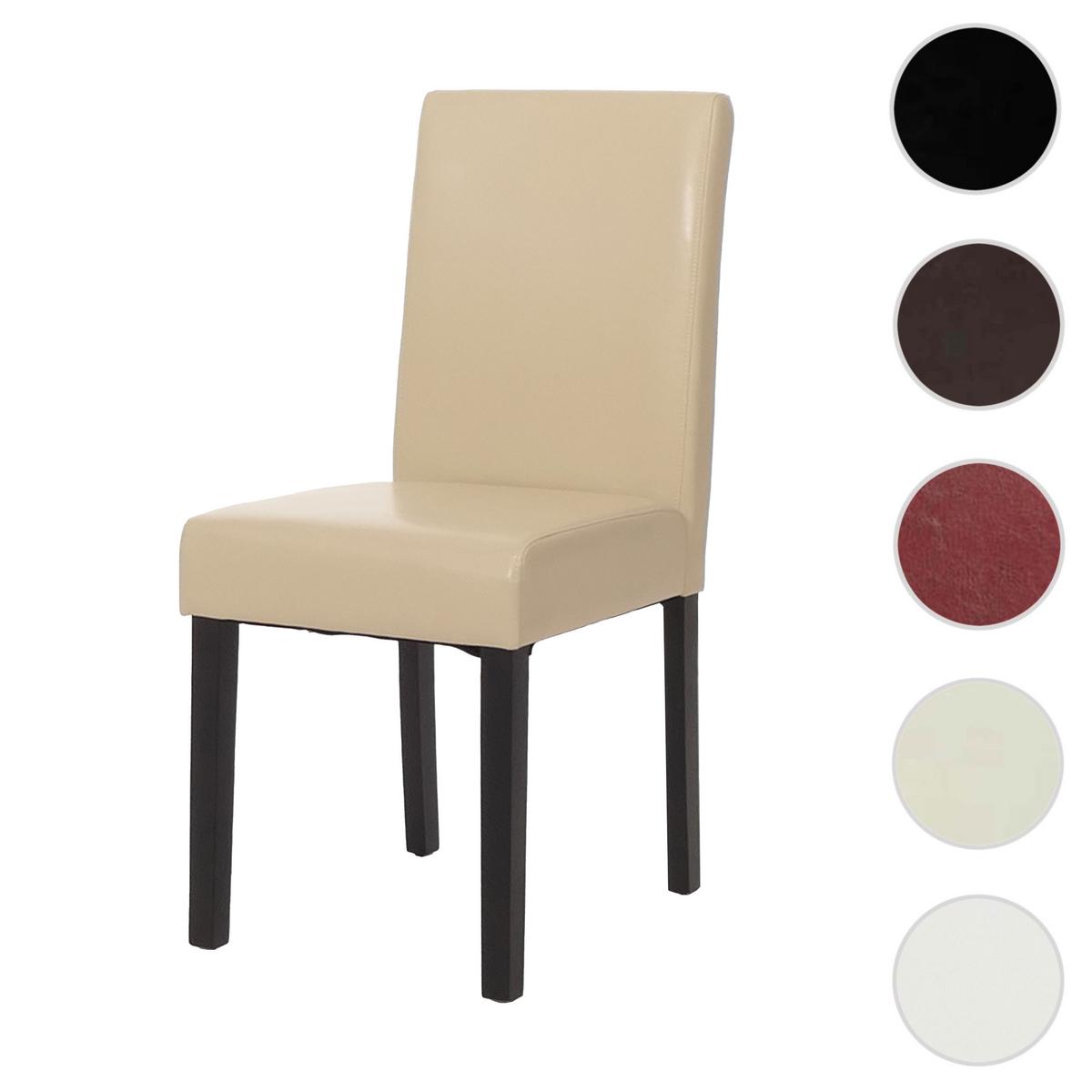 ESSZIMMERSTUHL Beige, Schwarz - Beige/Creme, Leder (43/90/56cm) - MCW