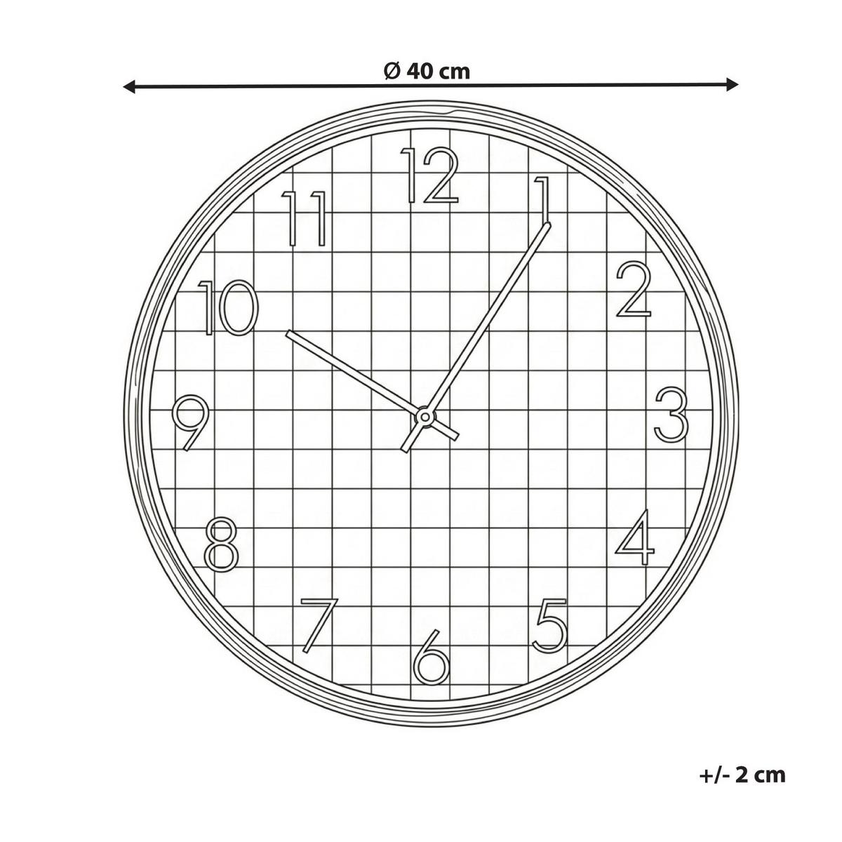 WANDUHR Weiß Creuse - Hellbraun/Weiß, Kunststoff (40/40/4cm) - Beliani