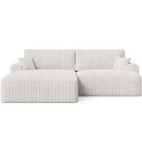 ECKSOFA Serene Creme Links - Creme, Holz/Textil (259/145cm) - Graingold