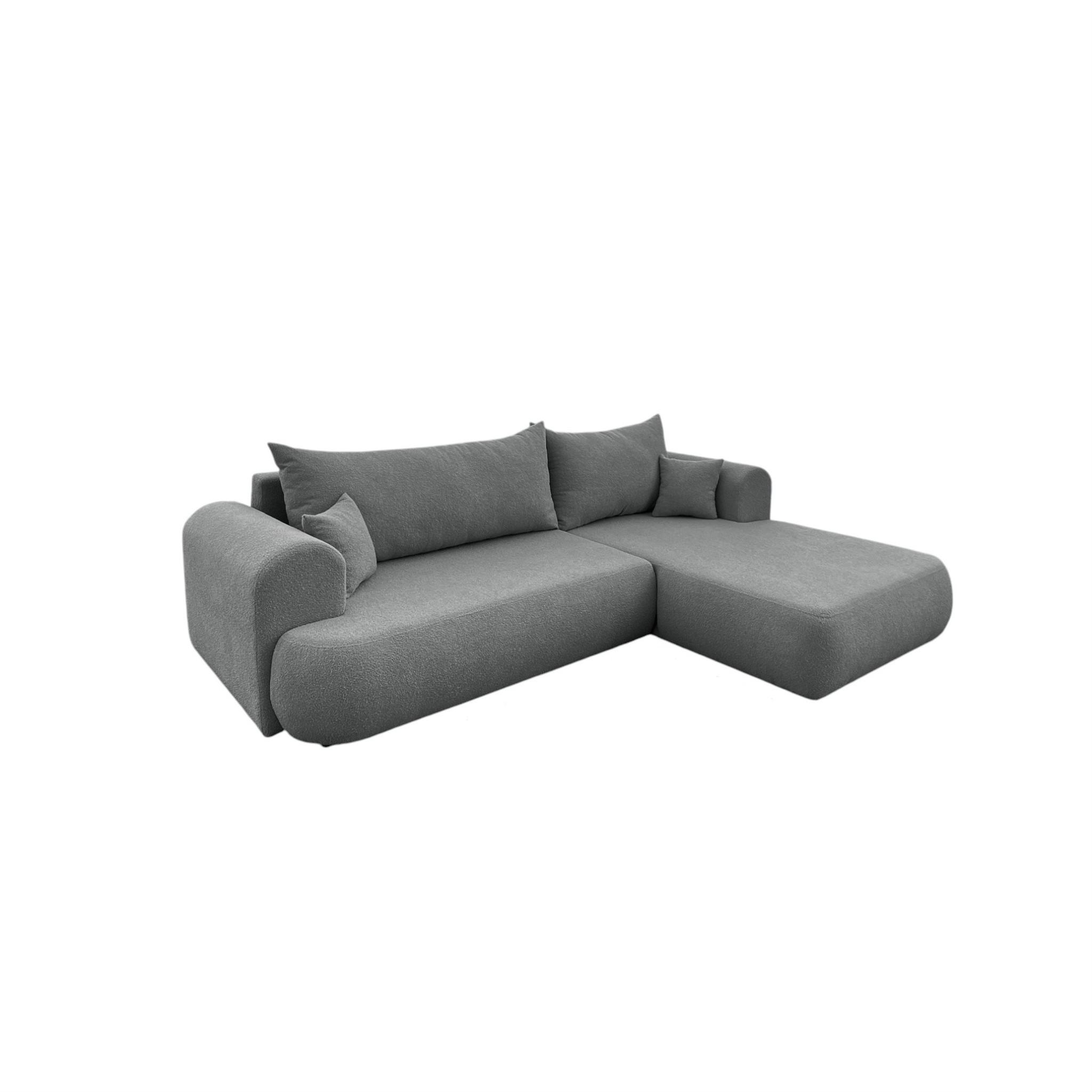 ECKSOFA Anike In Now Or Never - Dunkelgrau, Holzwerkstoff/Textil (260/173cm) - Fun Möbel