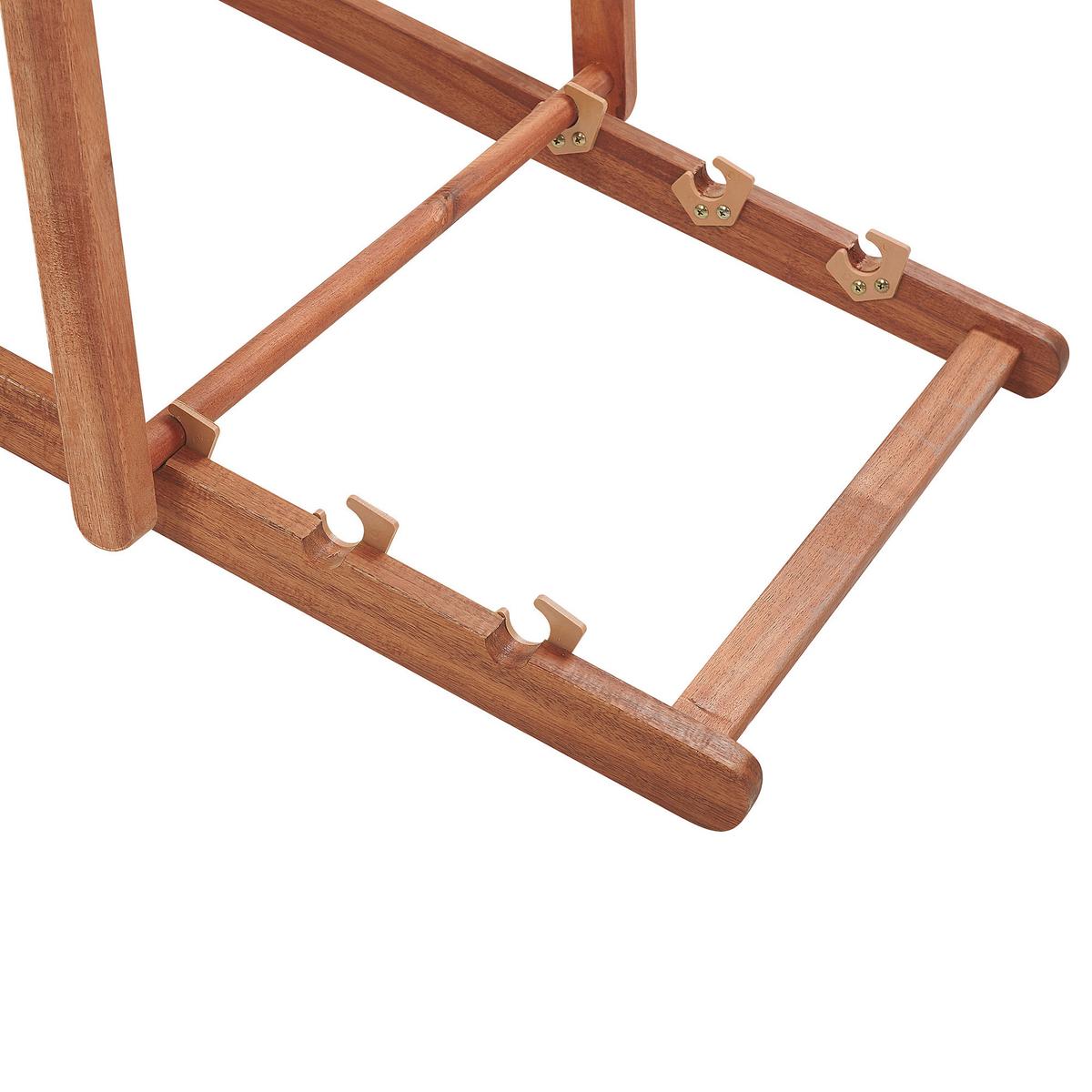 LIEGESTUHL Set mit 2 klappbaren Dunkelbraun Anzio - Weiß, Holz (54/70/97cm)