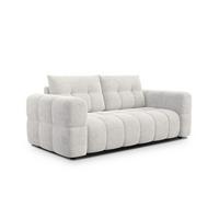 SOFA CLOUDI 2,5-Sitzer, creme - Creme/Schwarz, Holz/Textil (211/89/104cm) - Wozimo