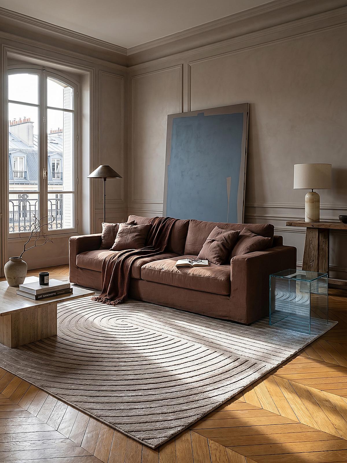 KURZFLORTEPPICH Geometrisch ERESMA Polyester Beige 160 x 230 cm - Beige, Textil (160/230cm) - KADIMA DESIGN