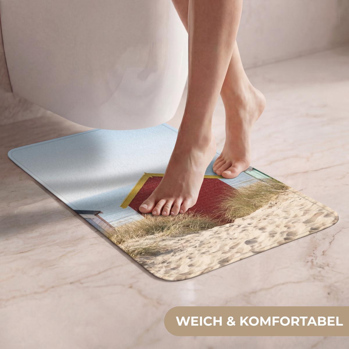 WC-VORLEGER Strand - Ferienhäuser - Farbenfroh - Dünen WC Teppich 40x60 cm - Multicolor, Textil (40/1cm) - OnlyWow