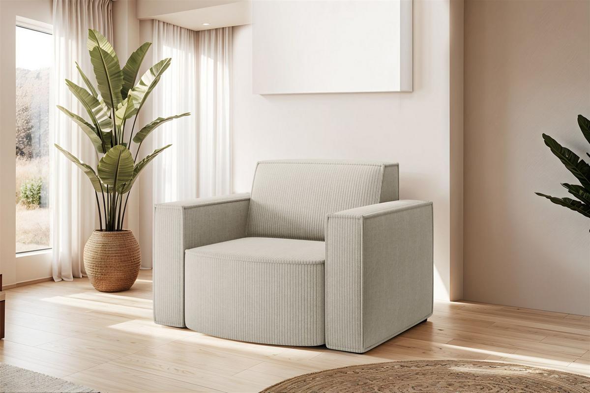 SOFASET Palma In Scala - Beige, Holzwerkstoff/Textil (236/78/165cm) - Fun Möbel