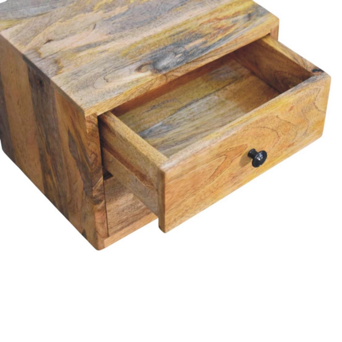 NACHTTISCH mit warmem Eichenoptik-Finish, 2 Schubladen, mangobraun - Braun, Holz (30/24/25cm) - Artisan Furniture