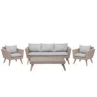 LOUNGE SET-5-Sitzer beige Vittoria - Beige, Kunststoff - Beliani