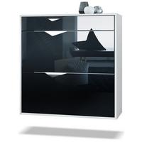 SCHUHSCHRANK Kolmio Fronten in Schwarz Hochglanz - Schwarz Hochglanz, Holzwerkstoff (85/87/33cm) - Vladon