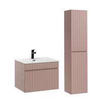 BADMÖBEL 60cm Zelie 2er-Set Rose - Pink, Holzwerkstoff (60/46/46cm) - Petits-meubles