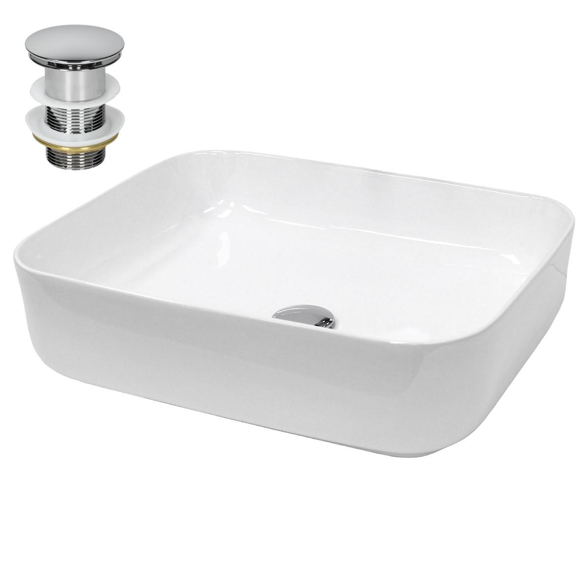 WASCHBECKEN - Weiß, Keramik (39.5/13.5/50.5cm) - ECD-Germany