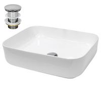 WASCHBECKEN - Weiß, Keramik (39.5/13.5/50.5cm) - ECD-Germany