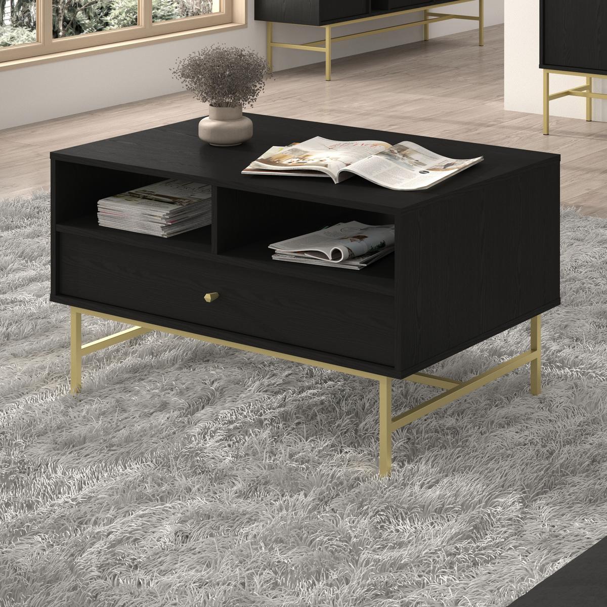 COUCHTISCH TORINO 100,2/62,5/65 cm Graphitfarben - Graphitfarben, Holzwerkstoff (65/100.2/62.5cm) - MASSENO