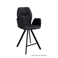 THEKENSTUHL drehbar (2er-Set) Diarria 58x109x60 Schwarz/Anthrazit - Anthrazit/Schwarz, Kunststoff (60/109/58cm) - 58aufmkessel
