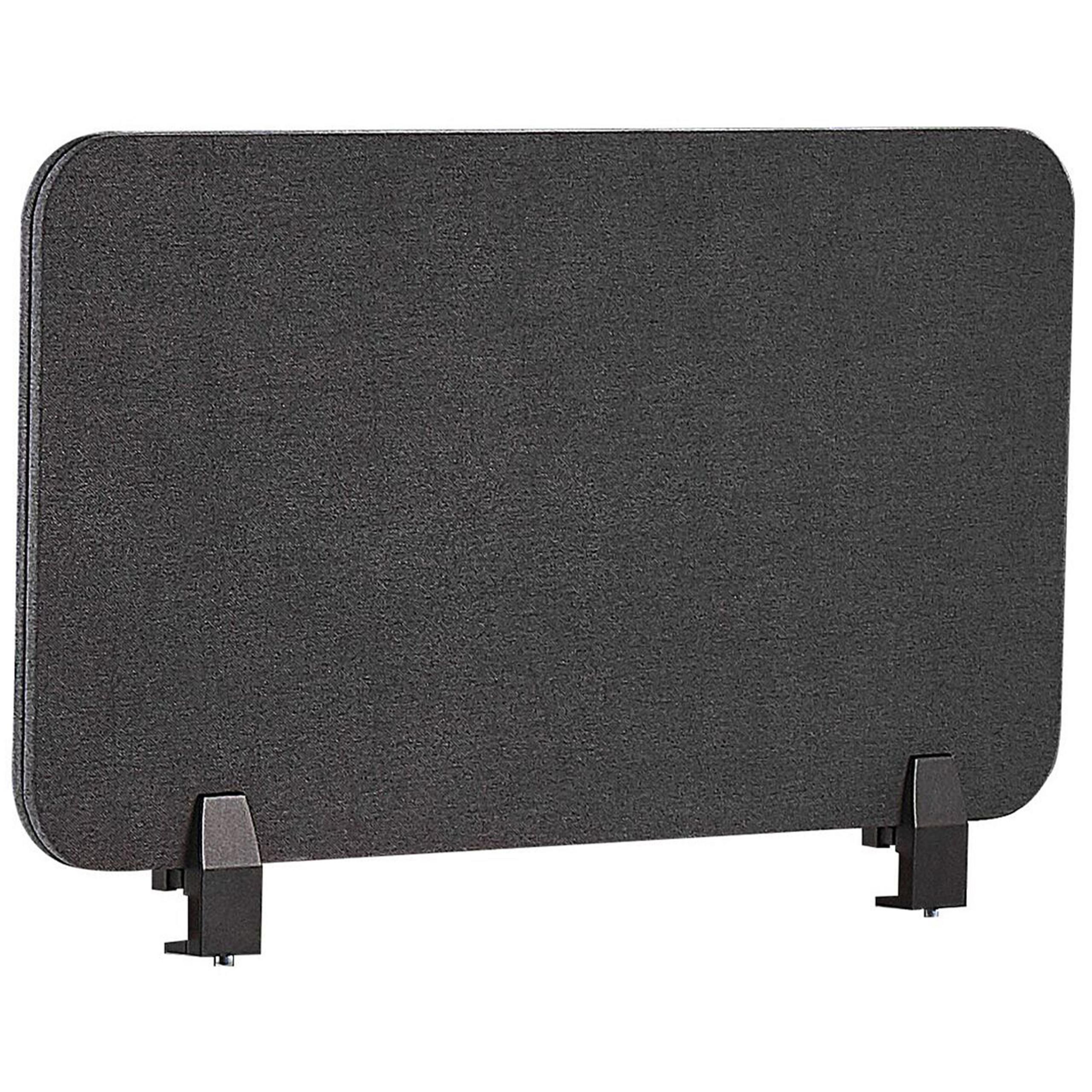 SCHREIBTISCHTRENNWAND 72 x 40 cm Dunkelgrau Wally - Dunkelgrau, Textil (72/40/2cm) - Beliani