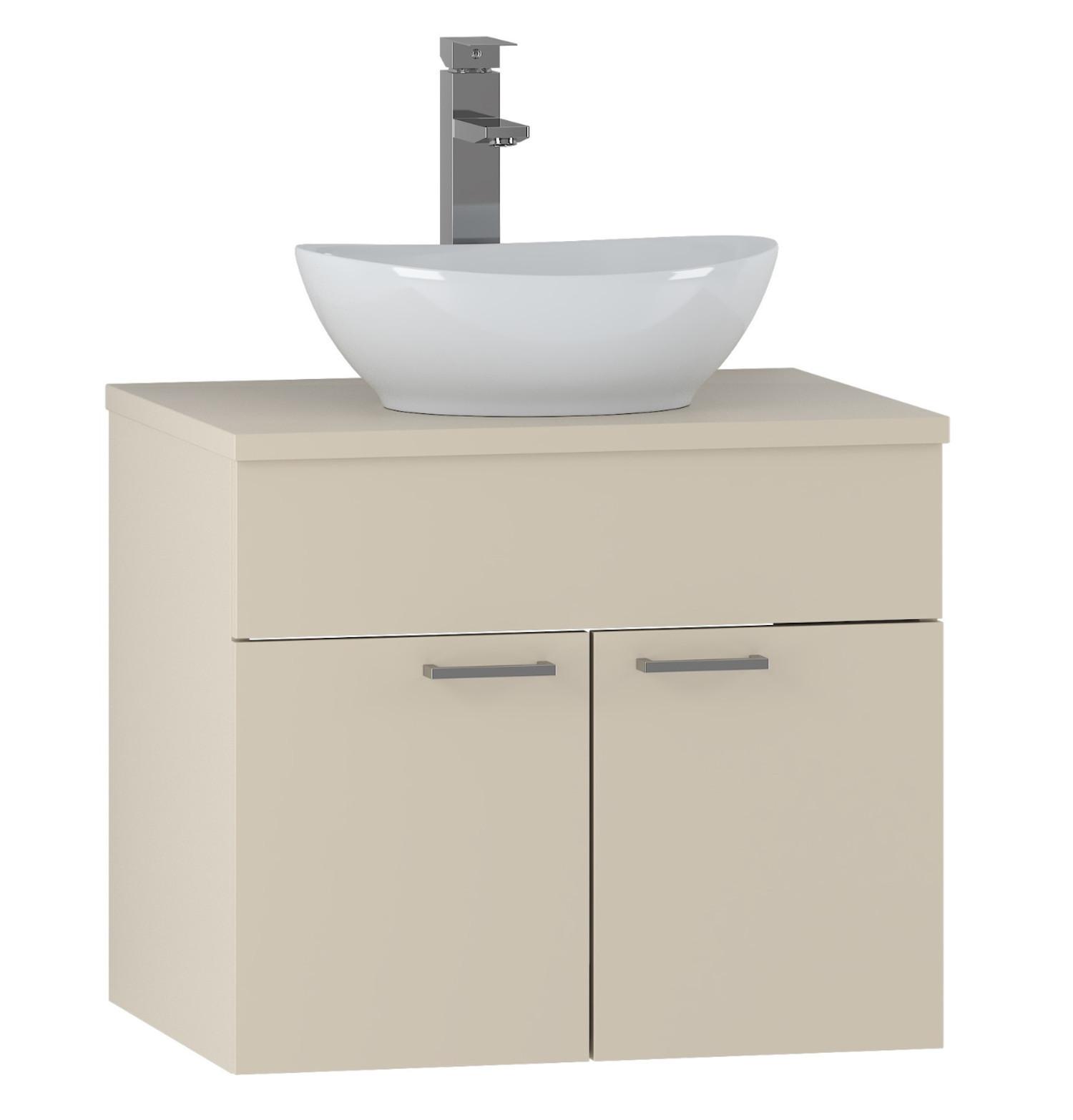 WASCHBECKENUNTERSCHRANK Colorado 2 Schubladen Cashmere - 60 x 46 x 52 cm - Kaschmir, Holz (60/52/46cm) - Badplaats