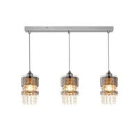 PENDELLEUCHTE Hoch 3-flammig 63/17/19 cm - Schwarz, Glas (63/17/19cm) - Nettlife