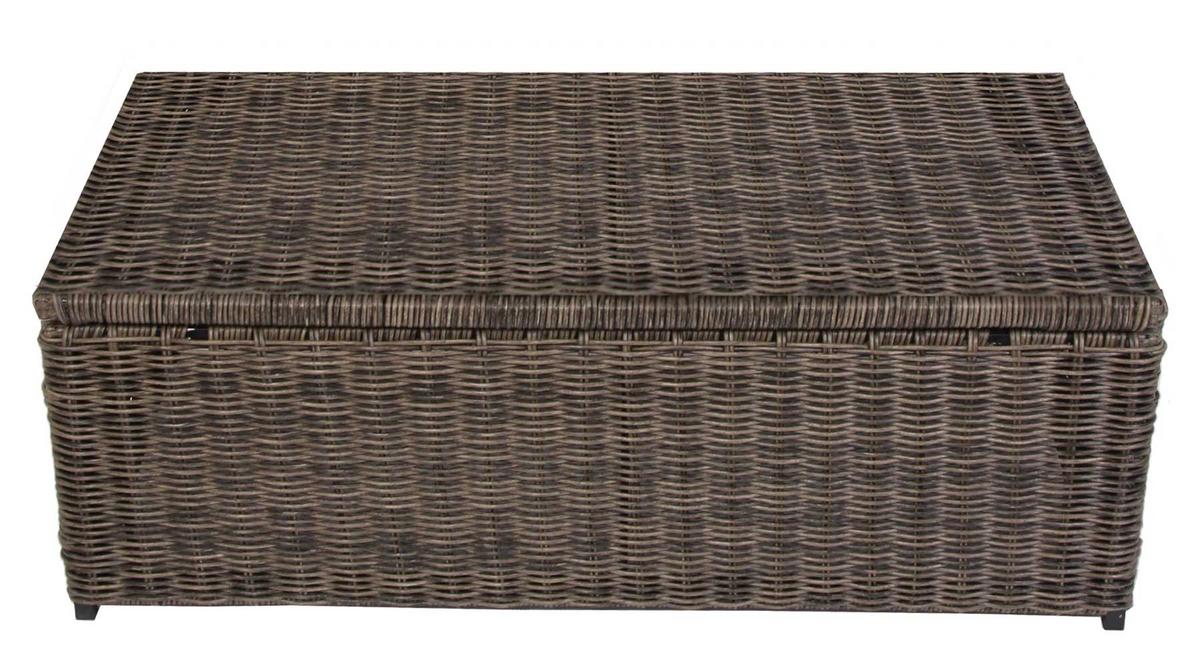 MODULARES POLY-RATTAN SOFA rechteck Grau - Grau, Holz (58/110/39cm) - MCW
