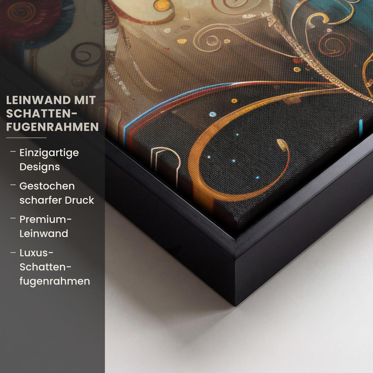 LEINWAND Bilder mit Rahmen - Baum - Baum des Lebens - Farbe - 70x100 - Braun, Textil (70/100cm) - MuchoWow