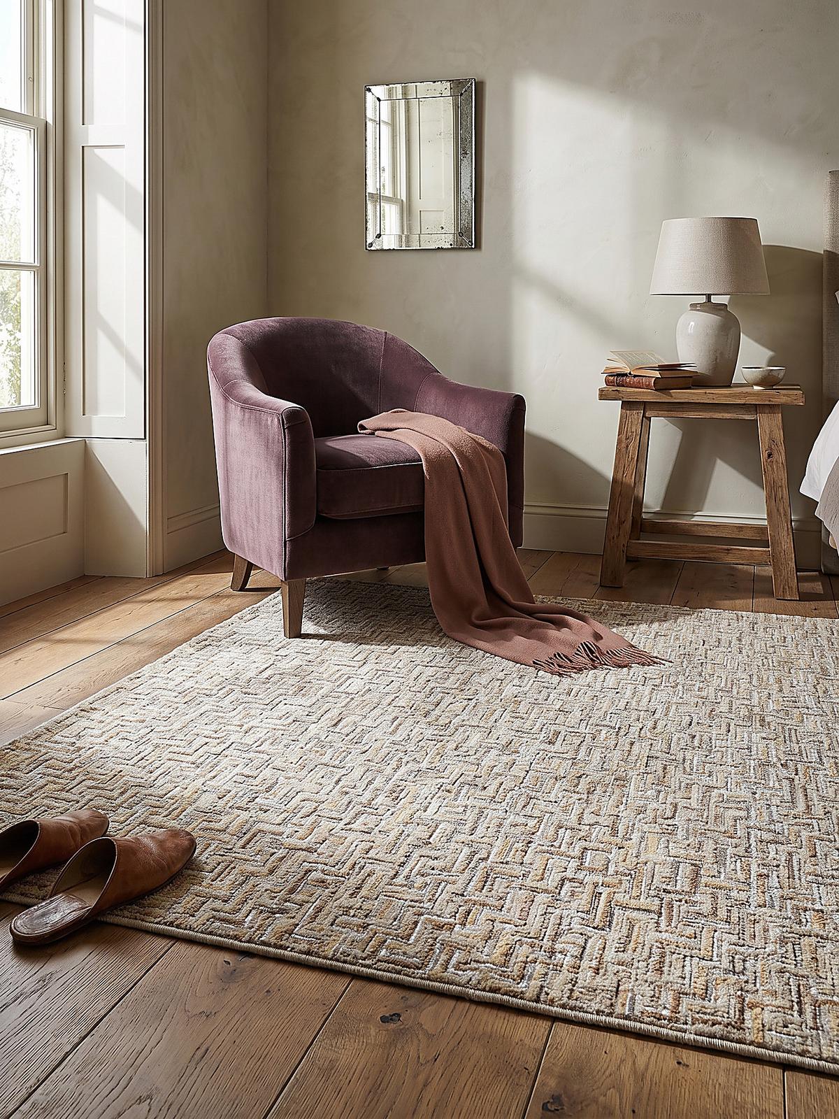 TEPPICH Kurzflor, mit Fransen, EWENNY, in Natur, Mosaik, 200 x 300 cm - Beige, Textil (200/300cm) - KADIMA DESIGN