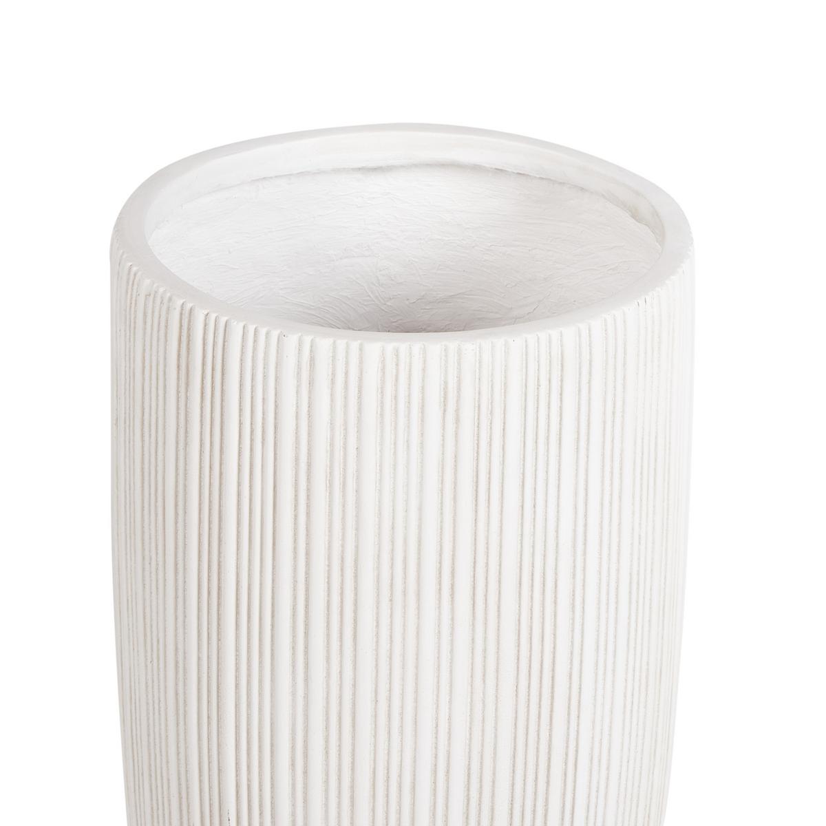 BLUMENTOPF Beige Zelkova - Beige, Naturmaterialien (70cm) - Beliani