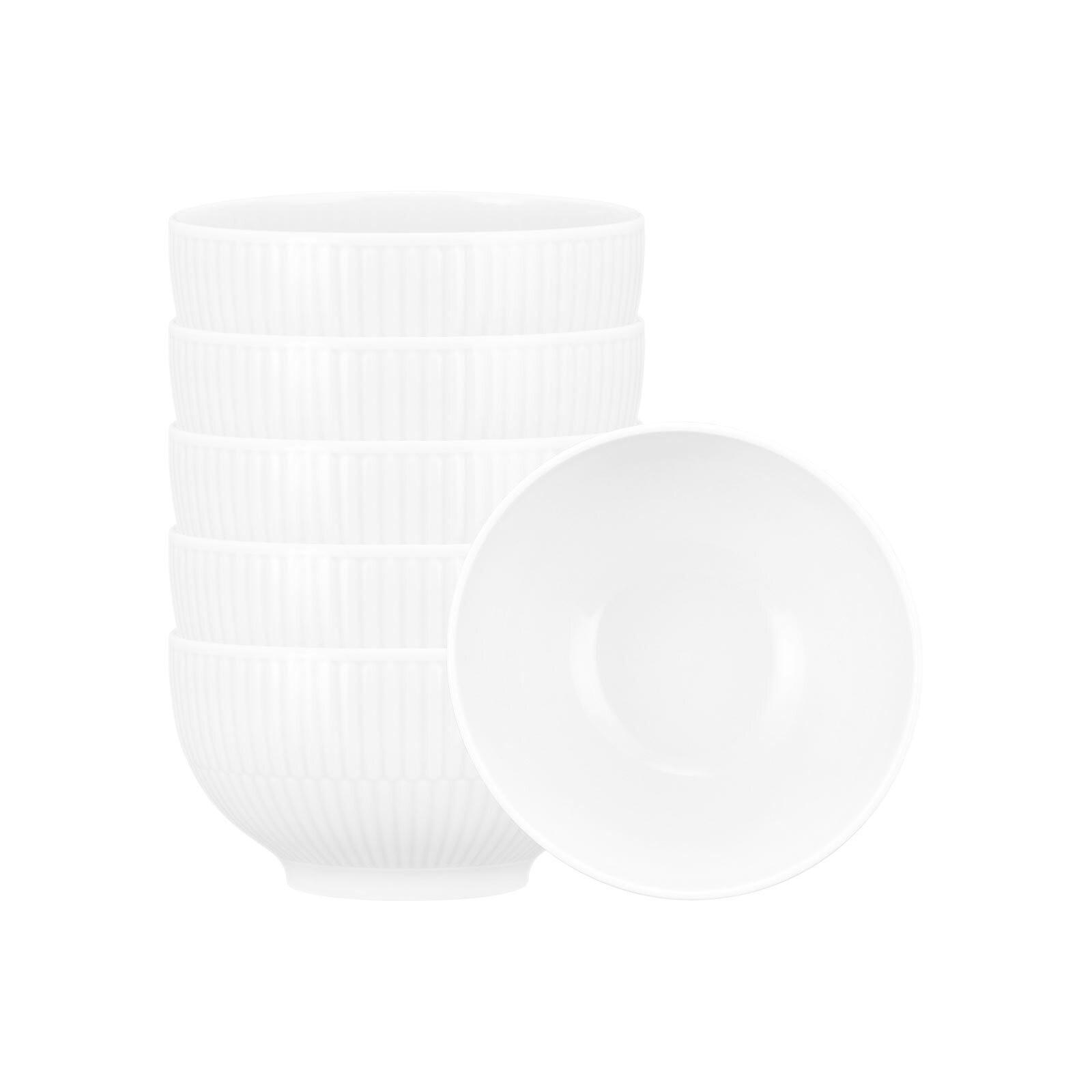 CAFÉ AU LAIT SCHALEN Amina Weiß ø 12,9 cm 6er Set - Weiß, Keramik (0.5L) - Seltmann Weiden