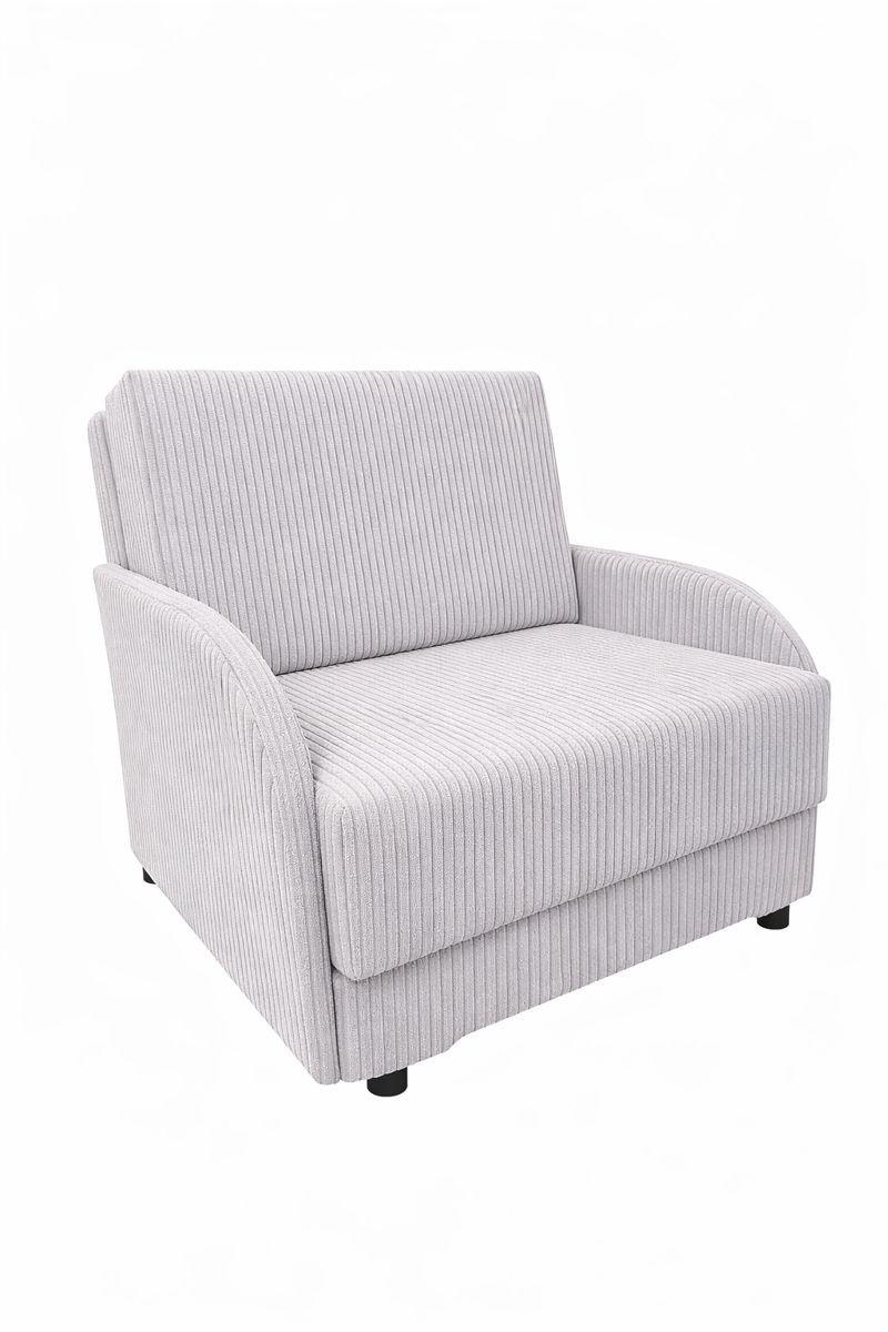 BETTSOFA TIGO Beige Velours-Stoff mit Schlaffunktion - Beige, Textil (105/88/120cm) - MASSENO