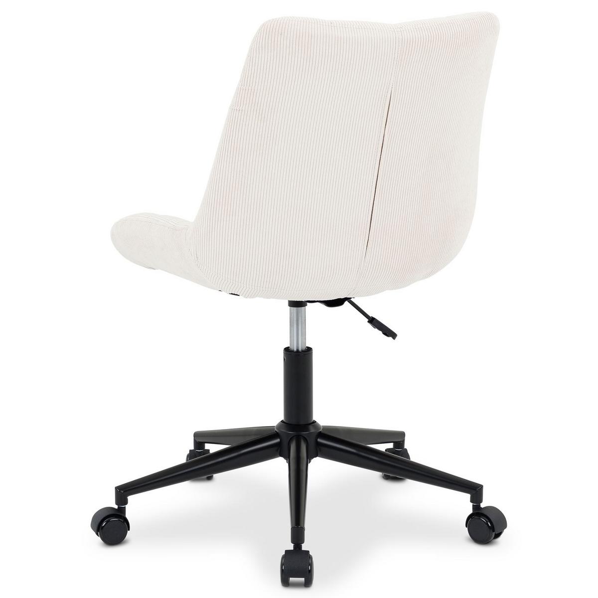 DREHSTUHL VASILO cremeweiß - Creme, Textil (54/80/61cm) - IDIMEX