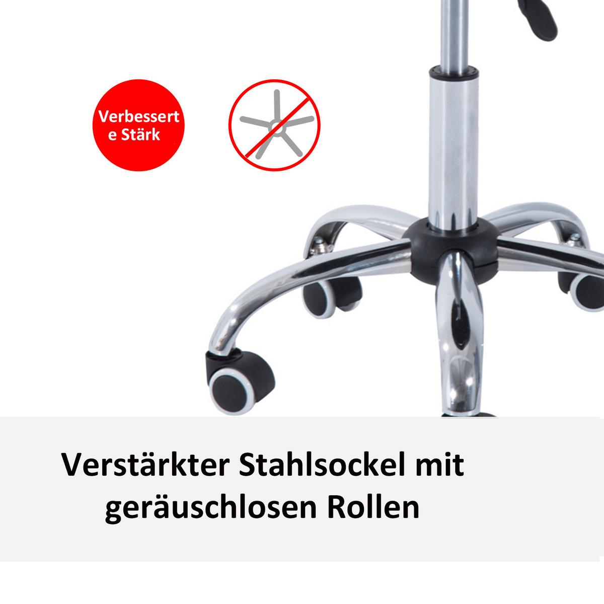 ROLLHOCKER, Arbeitshocker, Schwarz - Schwarz, Kunststoff (54/78/50cm) - HOMCOM