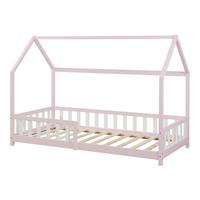 HAUSBETT Hesel - Pink, Holz (90/200cm) - [en.casa]