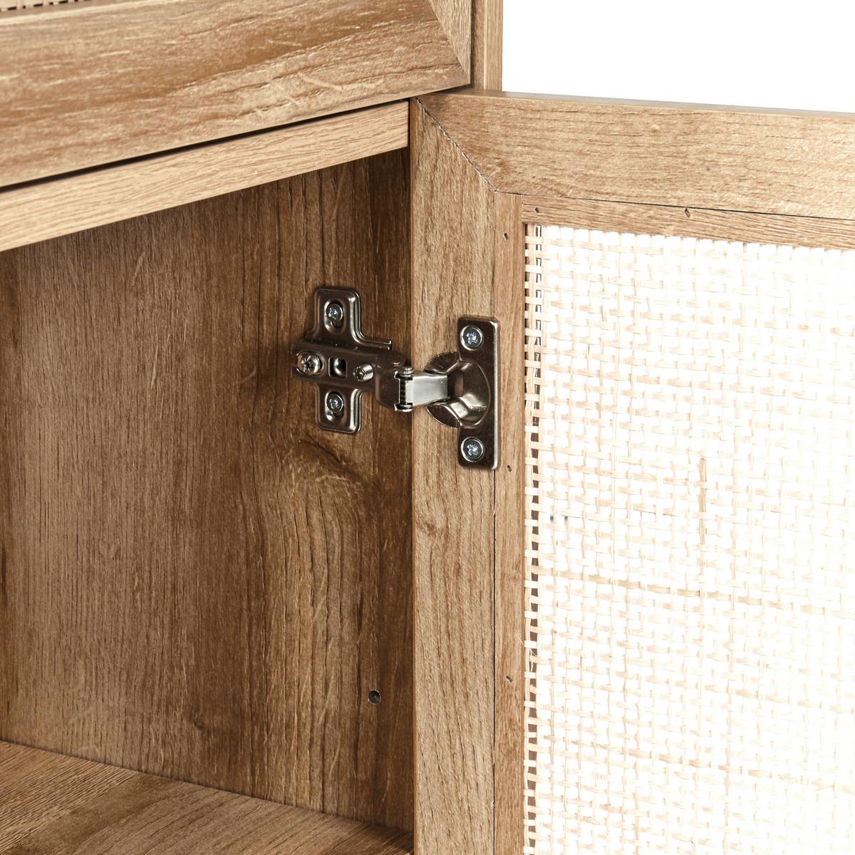 BADEZIMMERSCHRANK 40 cm Hellbraun Rosell - Naturfarben/Braun, Holzwerkstoff (40/92/36cm) - Beliani