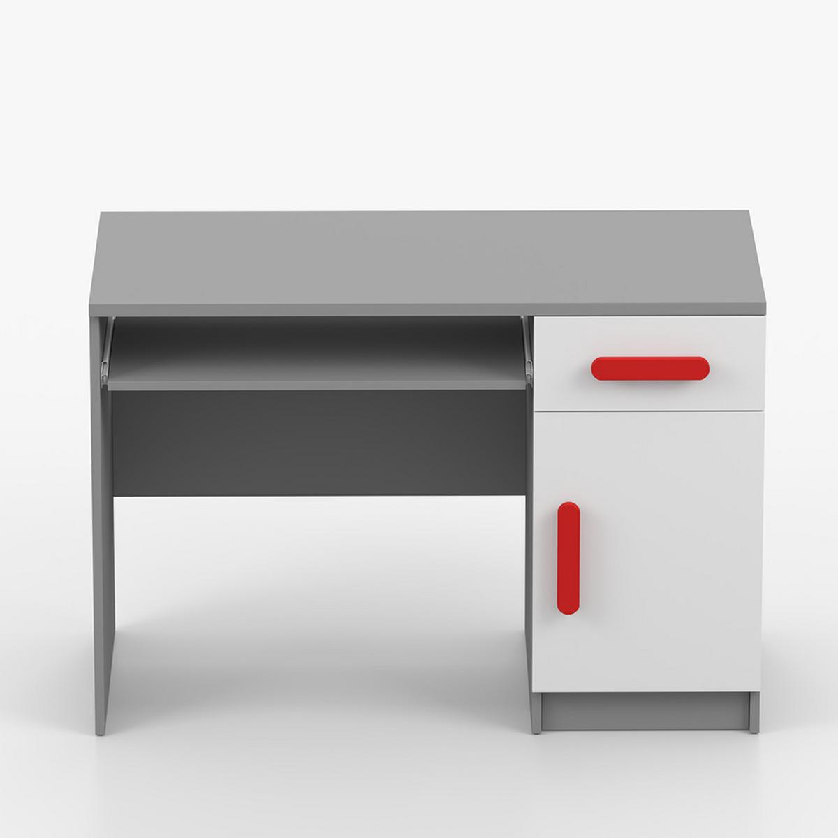 KINDERSCHREIBTISCH Jonas II 08 110 cm, 110/75/50, grau - Grau, Holzwerkstoff (110/75/50cm) - imoebel24