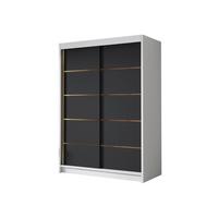 SCHIEBETÜRENSCHRANK Lungo IV - Goldfarben/Multicolor, Holzwerkstoff/Metall (120/200/58cm) - MIRJAN24