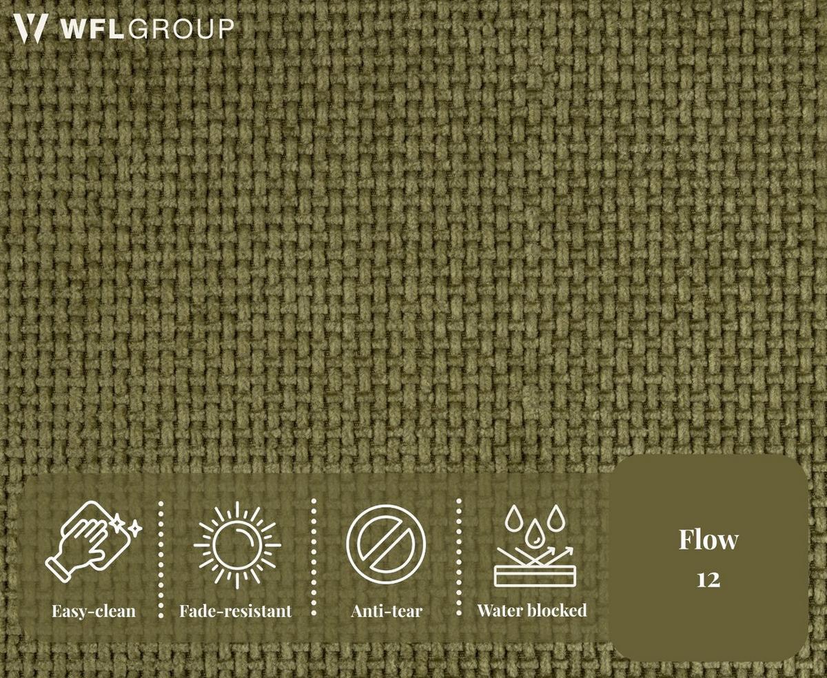 ECKSOFA Marion mit Schlaffunktion & Bettkasten in Chenille Grün, Rechts 267/154/83 cm - Schwarz/Grün, Kunststoff/Textil (267/154cm) - WFL GROUP