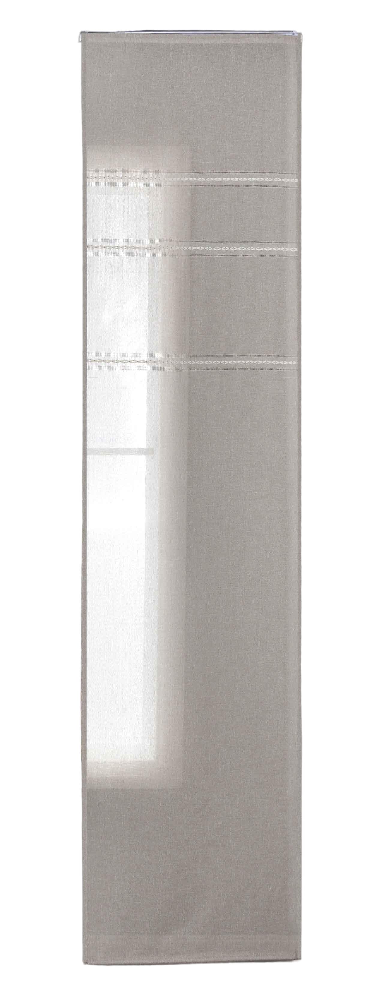 SCHIEBEVORHANG »Leipzig« HxB 245x60 cm Taupe - Taupe, Textil (60/245/245cm) - Gardinenbox