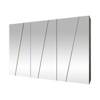 DREHTÜRENSCHRANK Zen 6L 300 cm - Kaschmir/Goldfarben, Holzwerkstoff/Kunststoff (300/202/50cm) - MIRJAN24