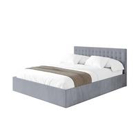 POLSTERBETT mit Bettkasten und Lattenrost, Bett mit Matratze H3/H4 - PARI 160x200 Grau - Grau, Holzwerkstoff/Textil (160/200cm) - ALTDECOR