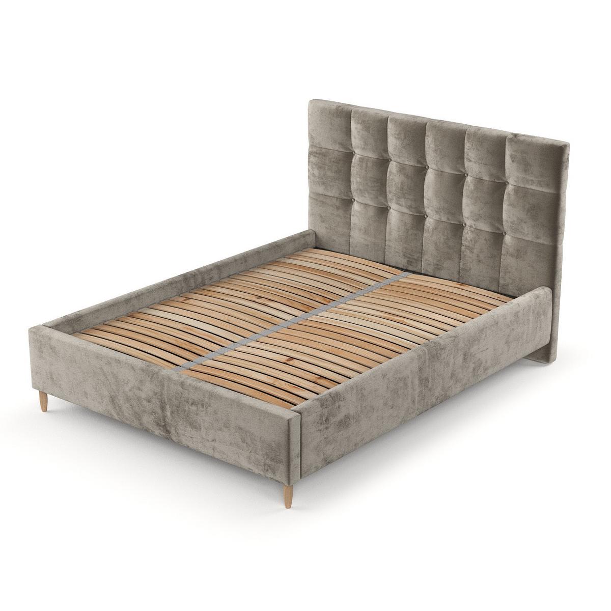 POLSTERBETT Cora 140/200 cm Beige im Lotta Stoff - Beige/Naturfarben, Holz/Holzwerkstoff (140/200cm) - AltaBeds