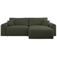ECKSOFA NELSON Grün Boucle - Schwarz/Grün, Kunststoff/Textil (274/152cm) - MKS